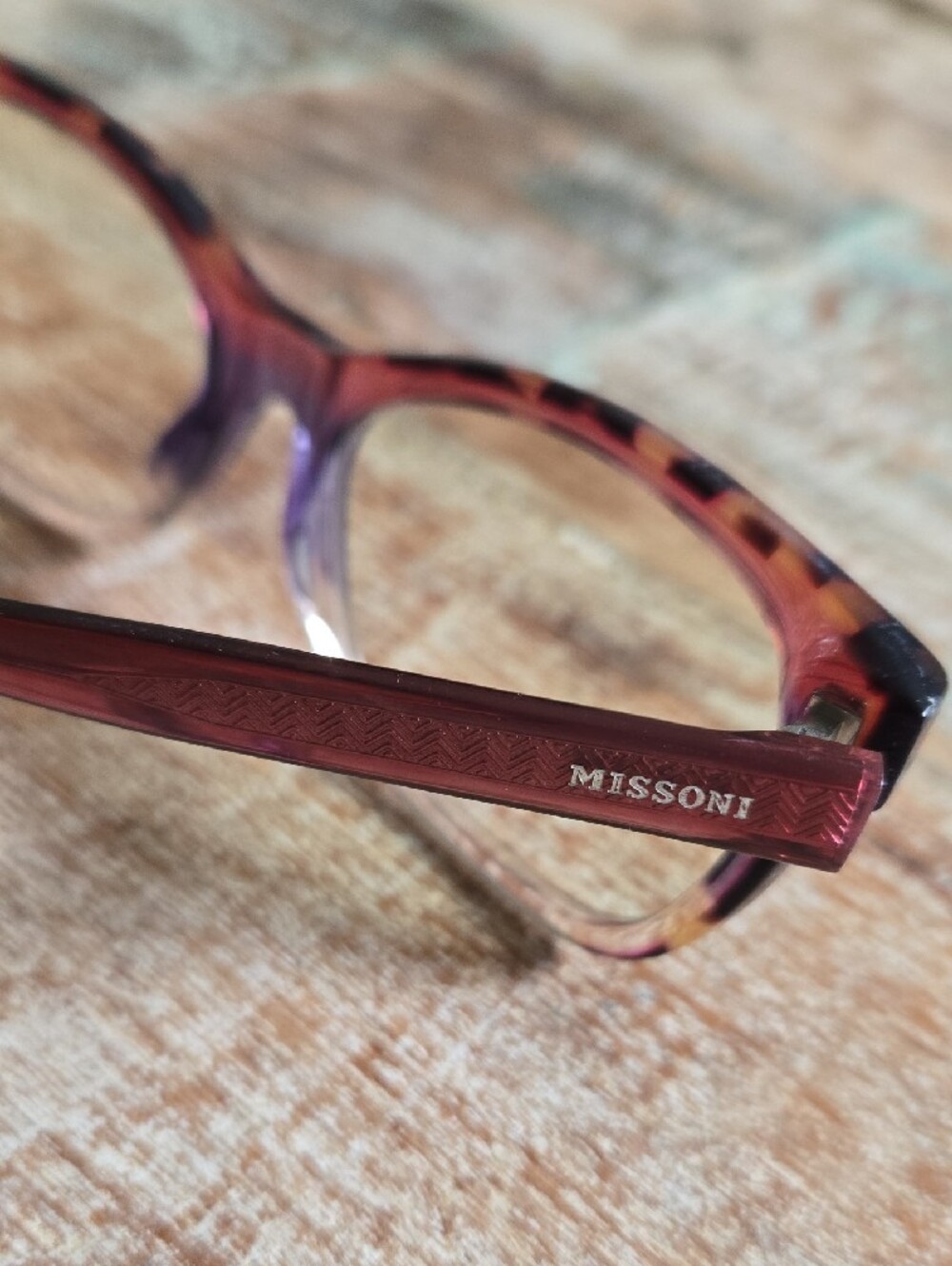 Missoni Plum and Tortoise Gradient Women's Eyeglasses. (BIN 008) - Picture 6 of 6